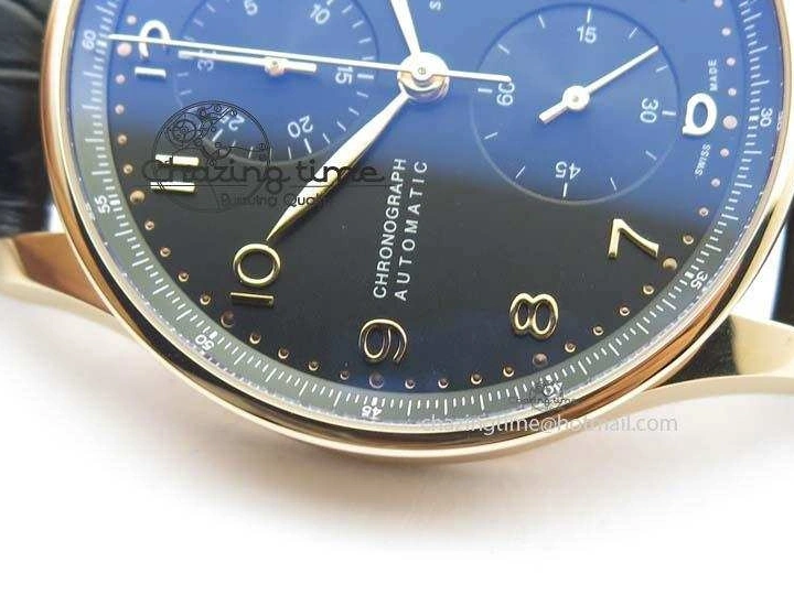 MIROTIME 0408 Portuguese Chrono RG IW371415 ZF 1:1 Best Edition Black Dial On Black Leather Strap A79350 (Slim Movement) FashionForward 7264